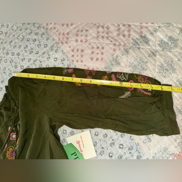 Fig & Flower Anthropologie font tie Embroidered 3/4 Sleeve Top Size PL NWT - Picture 12 of 13